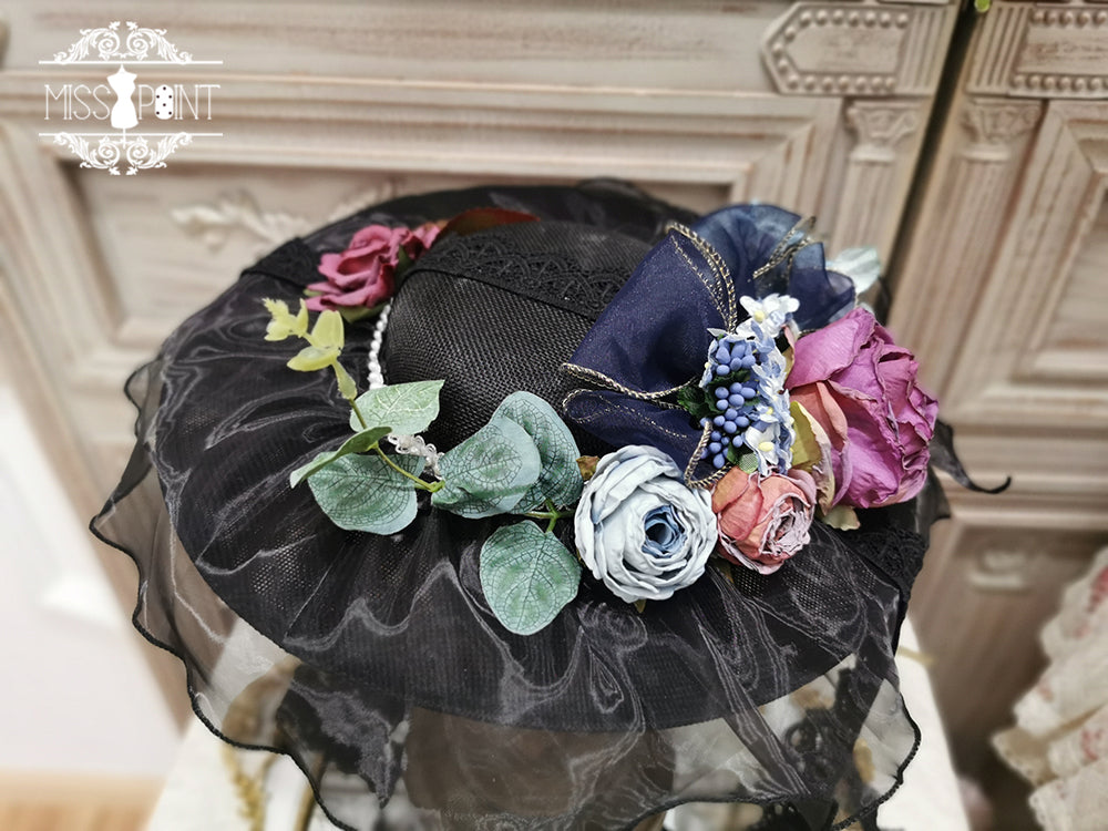 Miss Point - Woody Rose - Elegant Flower Lolita Hat