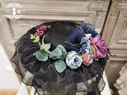 Miss Point - Woody Rose - Elegant Flower Lolita Hat