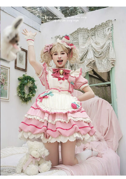 Sakurahime - Berry Bubble - Cute Lolita OP Dress Two Kawaii Styles