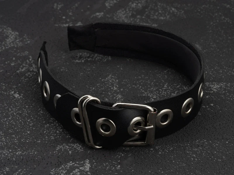 Strange Sugar - Gothic Lolita KC Faux Leather Punk Lolita Hair Accessories