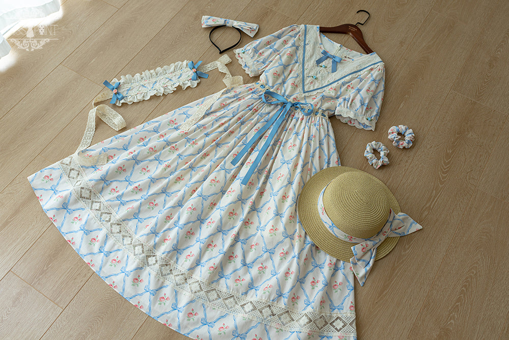 Miss Point - Happy Summer Elegant Lolita Floral OP Dress