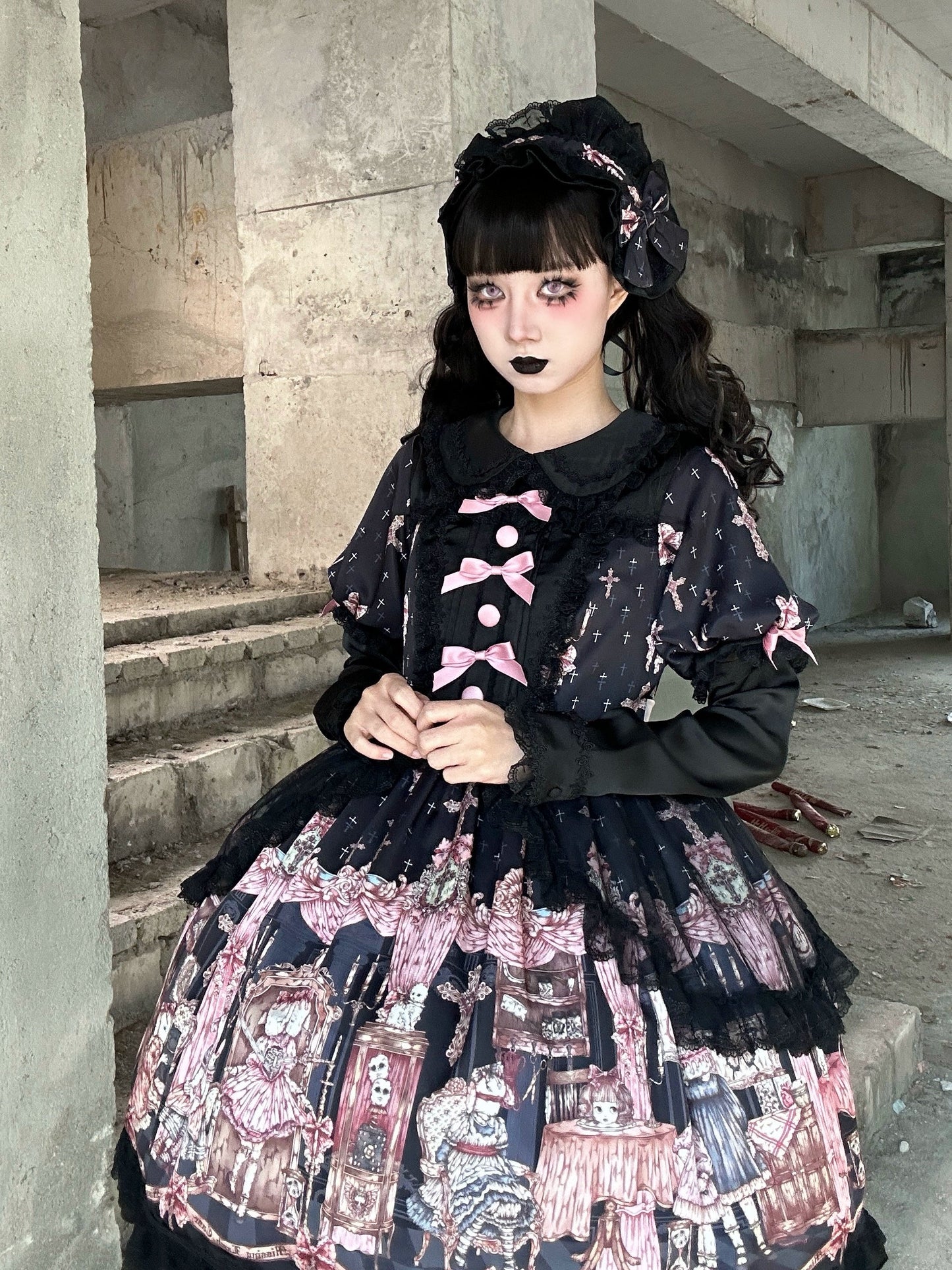Uncle's Workshop - Missing Lamb Case - Gothic Lolita Dress Set with Sheep Prints