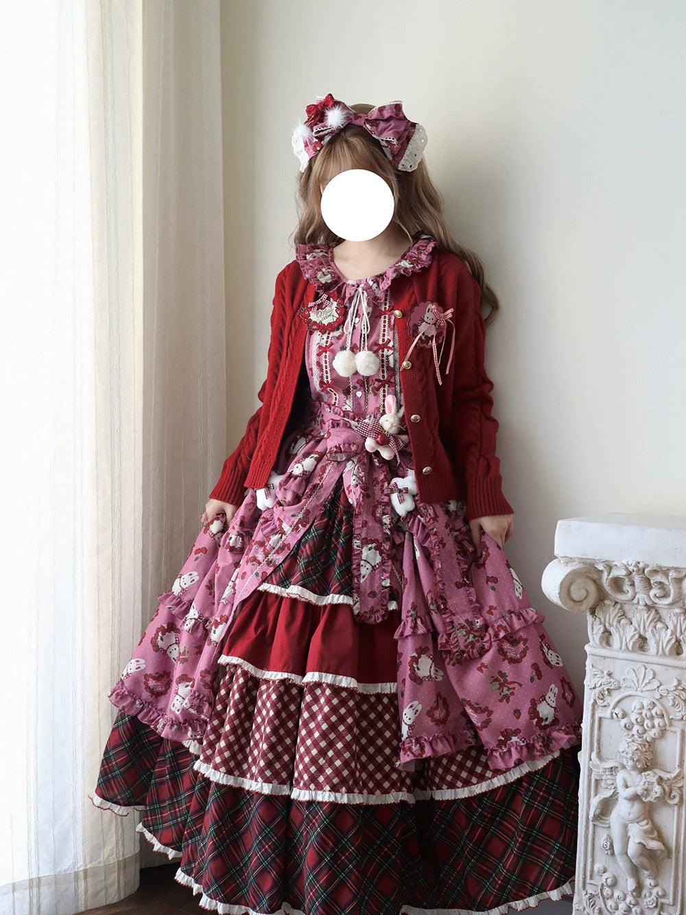 Miss Point - Forest Berry Bunny - Sweet Lolita Plaid Skirt Tiered Ruffles Spring SK