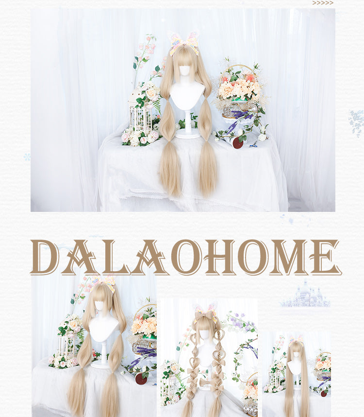 Dalao Home - Long Sweet Lolita Wig With Ponytails