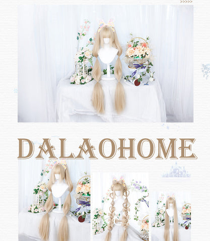 Dalao Home - Long Sweet Lolita Wig With Ponytails