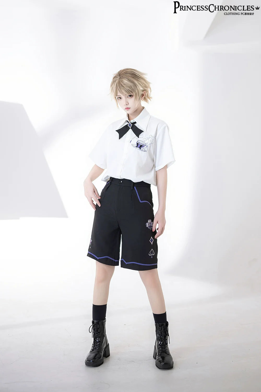 Princess Chronicles - Summer Loose Embroidered Short Sleeve White Shirt