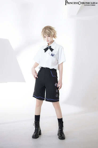 Princess Chronicles - Summer Loose Embroidered Short Sleeve White Shirt