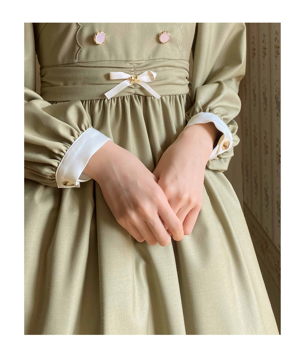 EESSILY - The Spring of Champs Elysees - Elegant Lolita Floral Embroidered OP