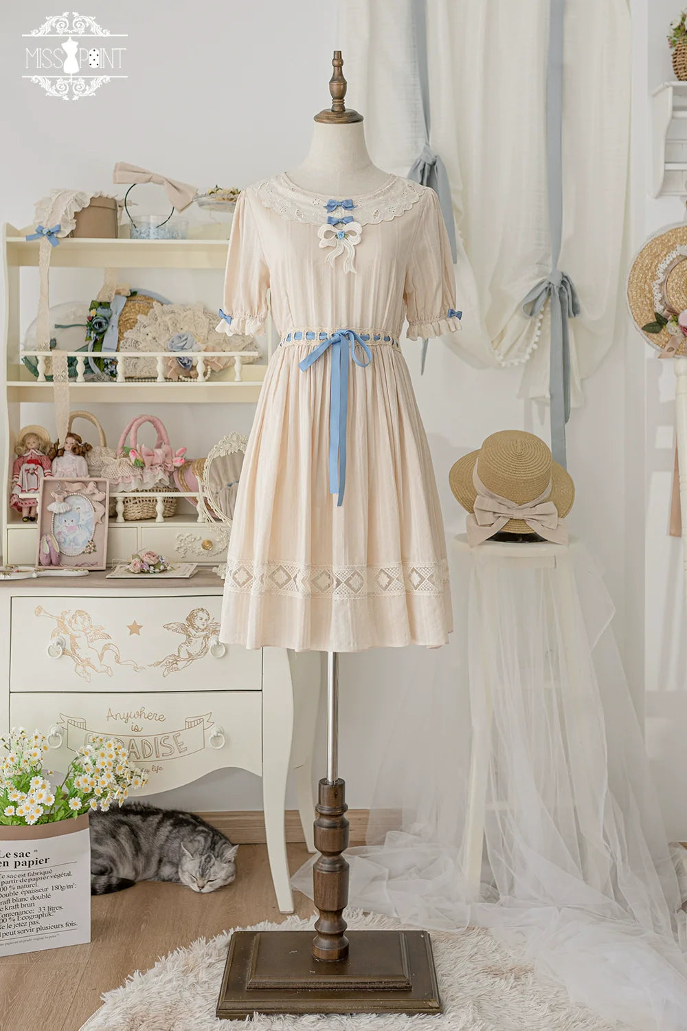 Miss Point - Customized Elegant Lolita OP Dress Cute Daily Girl Short Lolita Dress