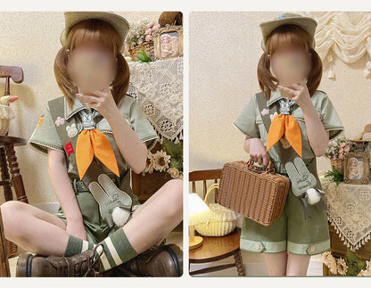 Piggy Bun - Bunny Trip - Retro Cute Green Accessories