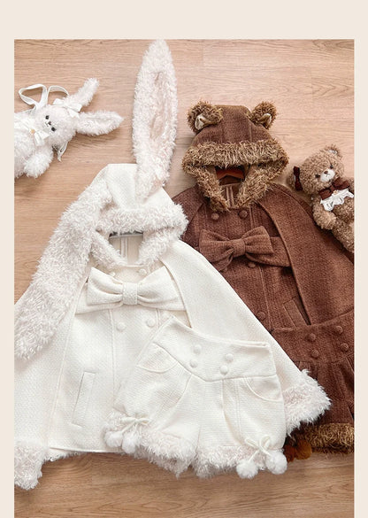 Tan Tuan - Rabbit & Bear - Winter Kawaii Lolita Cape and Shorts