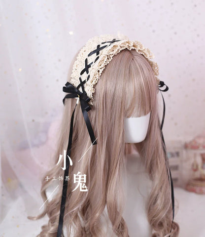 Xiaogui - Japanese Style Sweet Lolita Lace Headband Multicolors