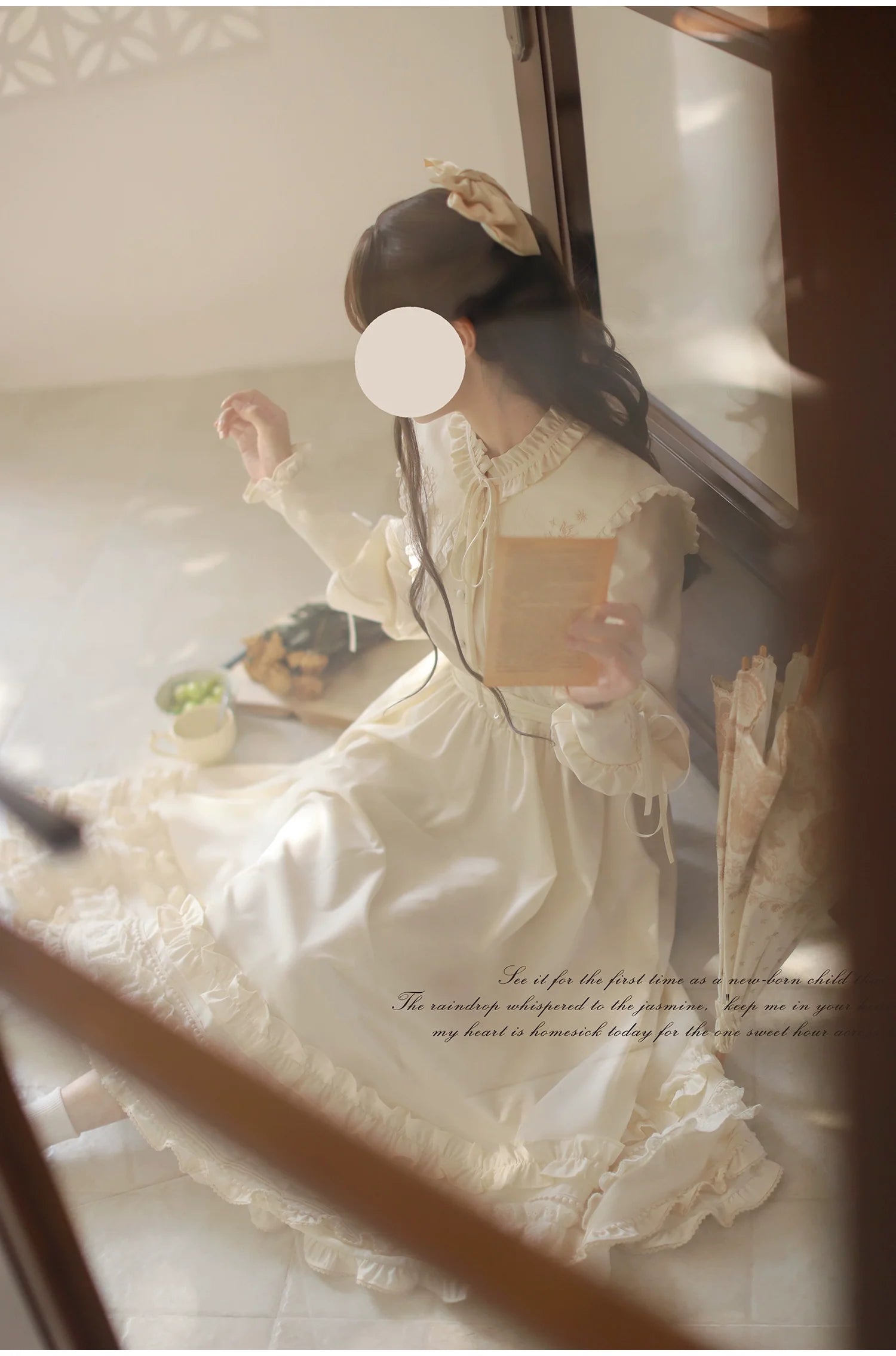 HuTaoMuJK - Wind Kiss Tulip - Classic Lolita OP Elegant Lolita Cardigan