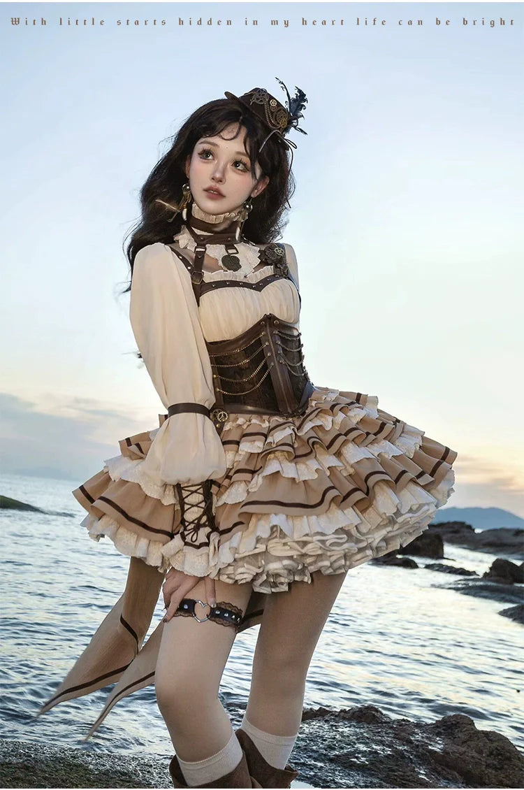Sakurahime - Time Sand Rear - Punk Lolita OP Cute Daily Lolita Dress