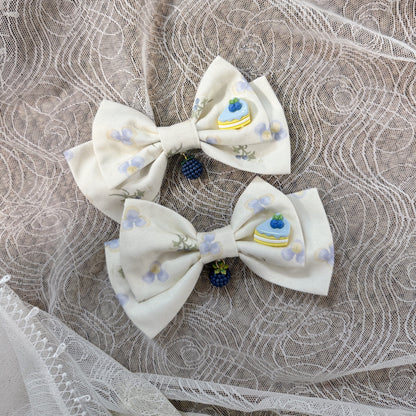 Akiyama Future Studio - Blueberry Tart Party - Sweet Blue Lolita Salopette Dress Blueberry Tart Print JSK Dress