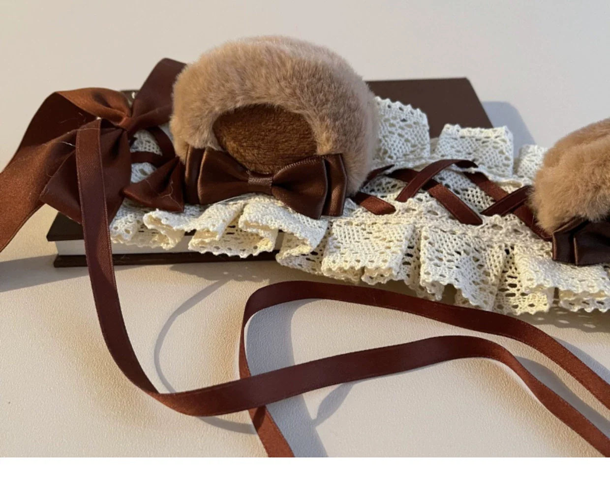 Besozealous - Handmade Lolita KC Animal Ear Coffee Hairband