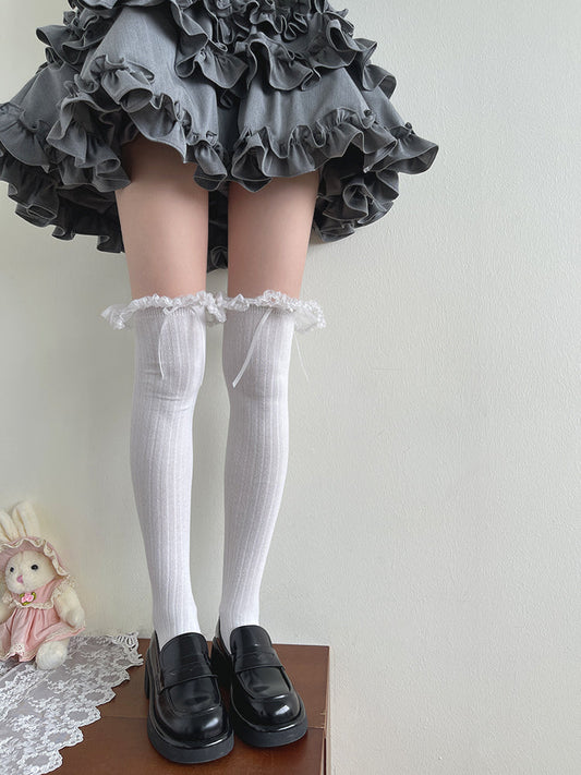 WAGUIR - Daily Lolita Stockings Over-the-Knee Cotton Long Socks