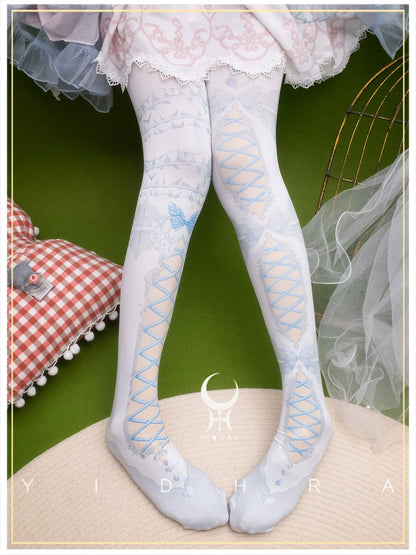 Yidhra - Gothic Lolita Pantyhose With Cute Prints