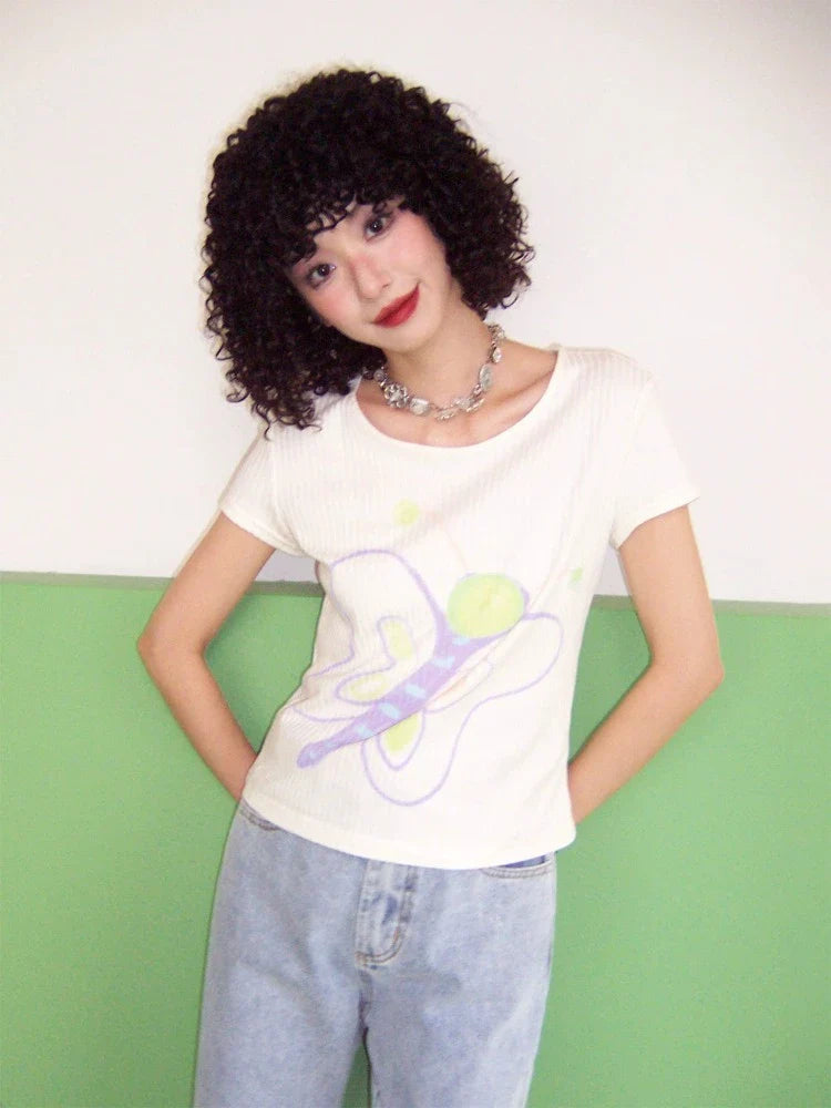 Printed short sleeve t-shirt【s0000007407】