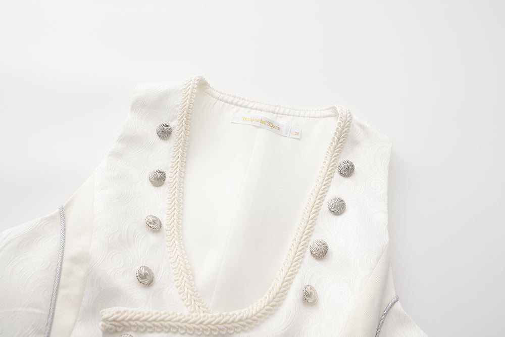 Immortal Thorn - Subtle Prejudice - Ouji Lolita Long Coat Hight-Low Hem with a Back Bow