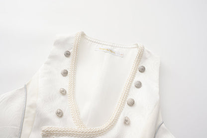 Immortal Thorn - Subtle Prejudice - Ouji Lolita Long Coat Hight-Low Hem with a Back Bow