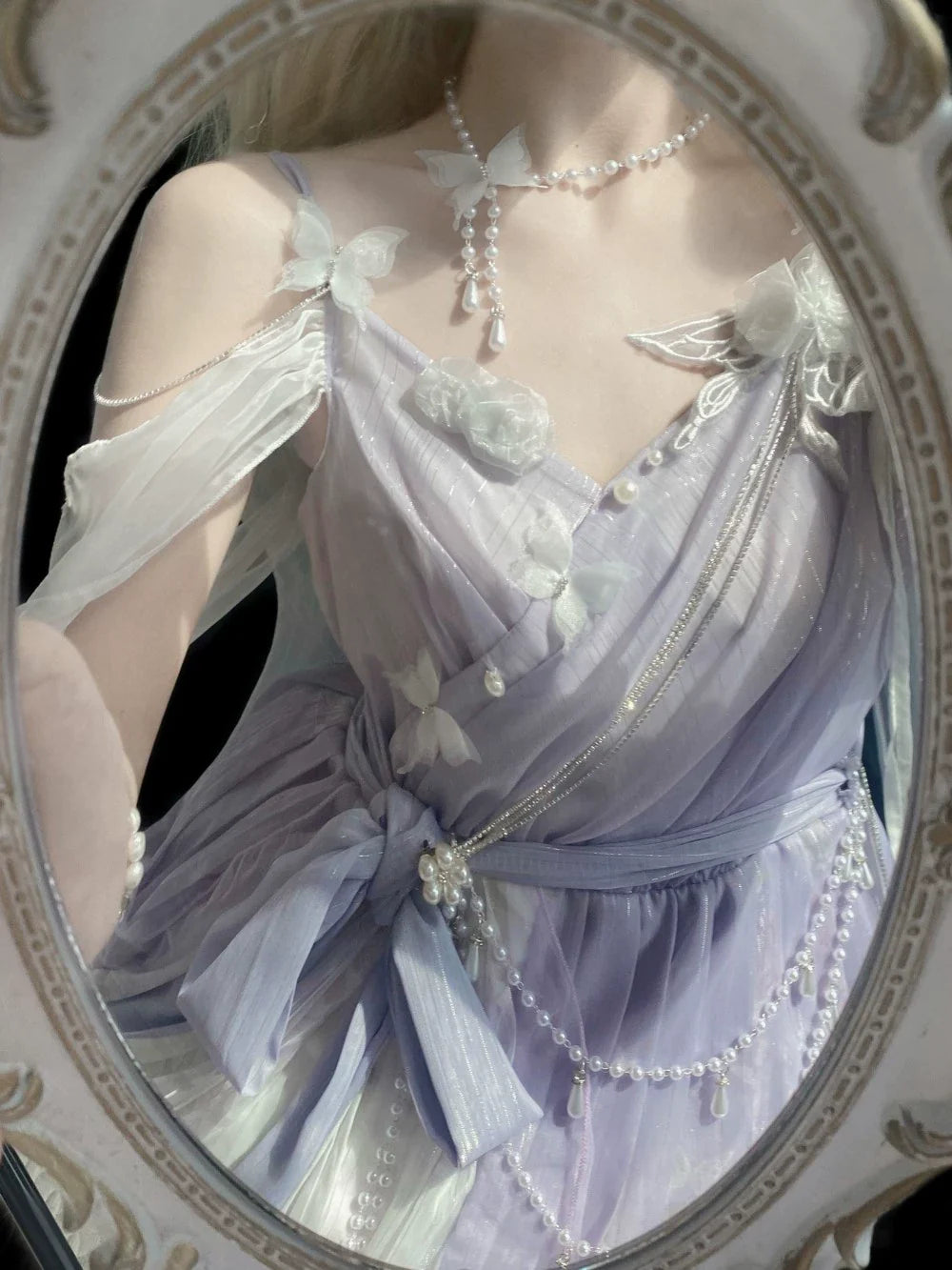 Meow Studio - Han Lolita Dress Side Slit Purple JSK Dress