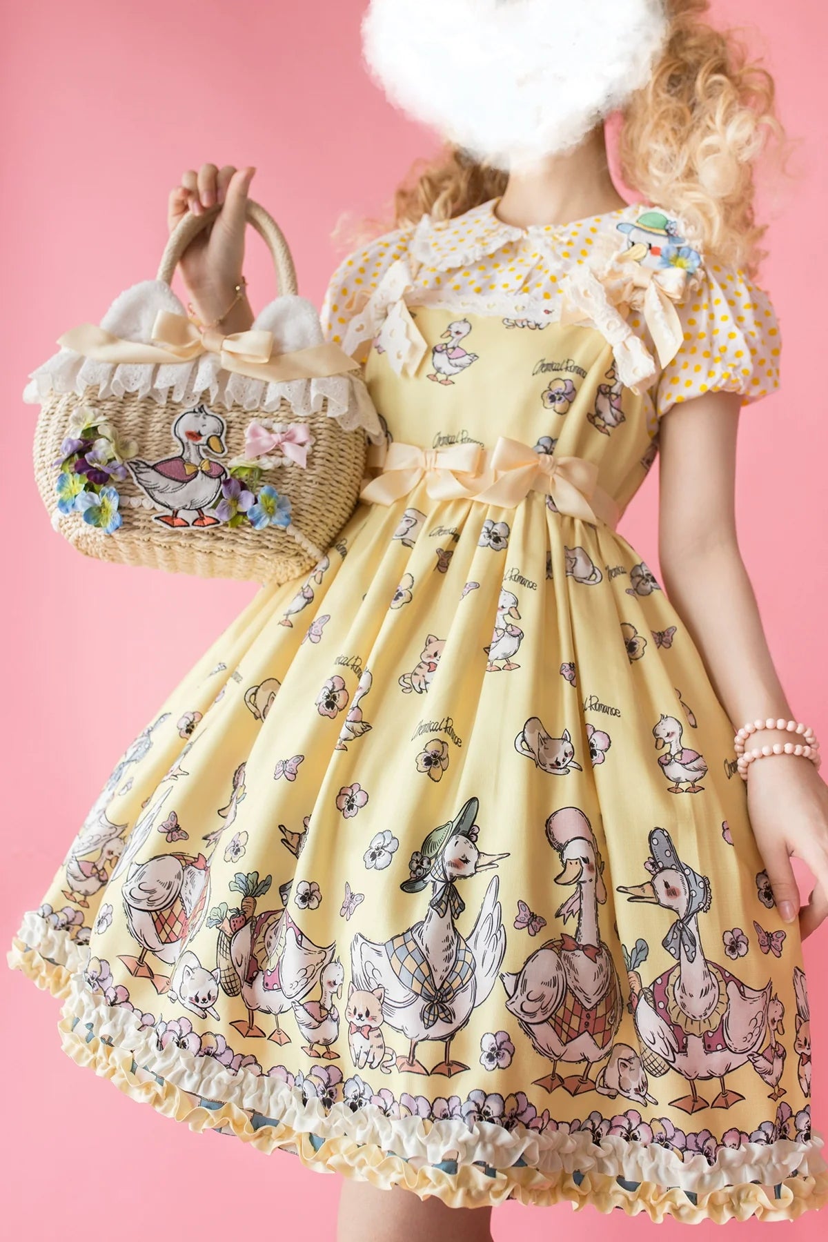 Chemical Romance - Hello Duck - Kawaii Lolita JSK Duck Print Lolita Dress