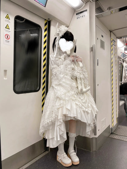 Nightingale Girl - Eternal Taboo - Gothic Lolita Dress with Princess Sleeve Shirt