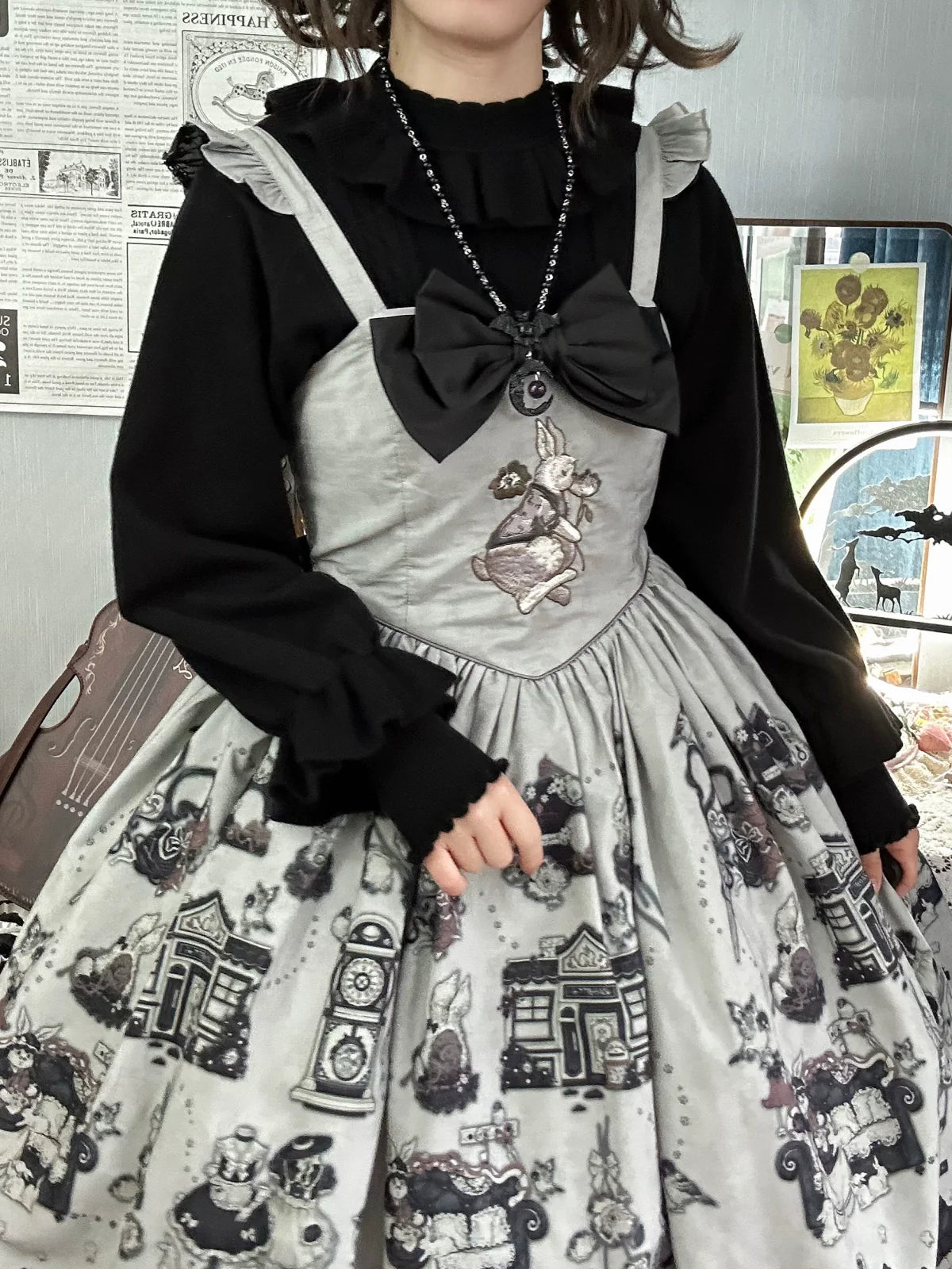 Forest Fluorescent Carps - Sweet Lolita Sweater Autumn and Winter Lolita Inner Wear