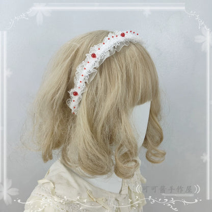 Cocoa Jam - Halloween Gothic Lolita Accessories, White Bride Style