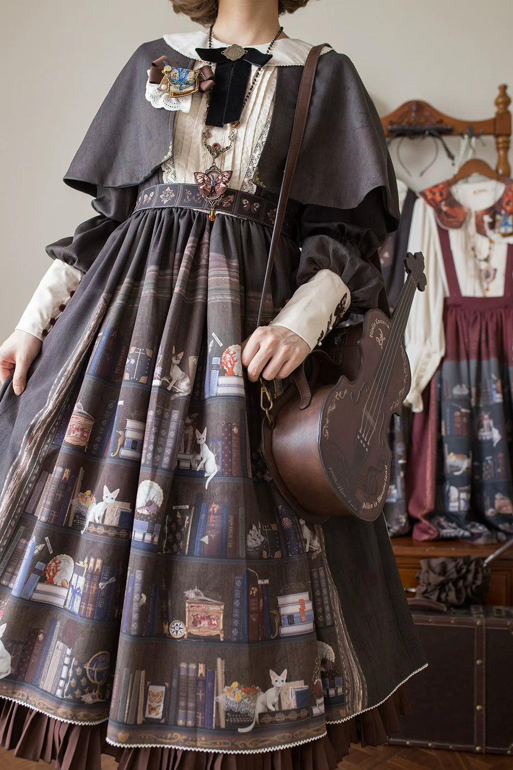 Miss Point - German Bookshelf - Classic Lolita OP Dress & Detachble Cape