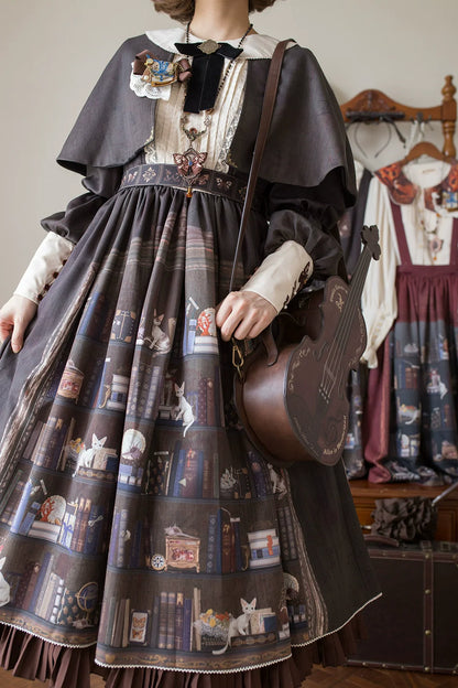 Miss Point - German Bookshelf - Classic Lolita OP Dress & Detachble Cape