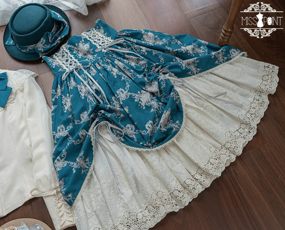 Miss Point - Customized Vintage Lolita Skirt Elegant Pullover Fishbone SK