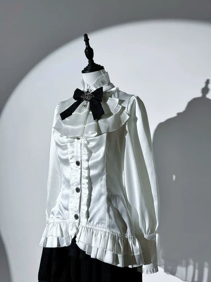 Letters from Unknown Star - Bloodline Duke - Gothic Lolita SK Suit Spider Web Vest and Blouse