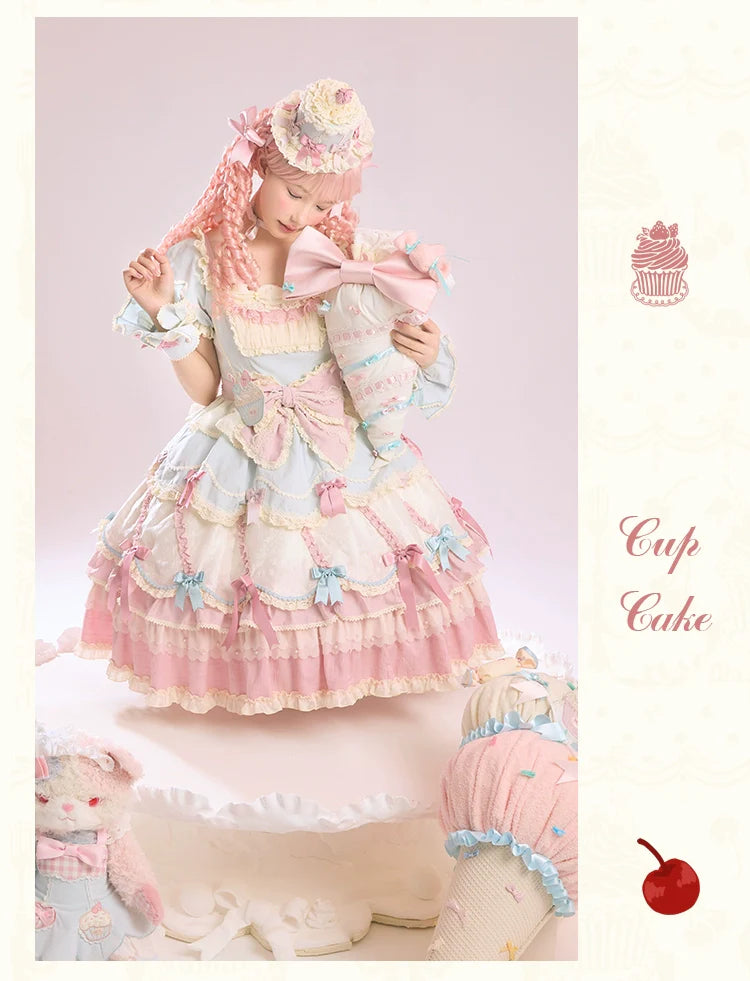 Mademoiselle Pearl - Cup Cake - Sweet Lolita OP Dress Kawaii Lolita JSK SK