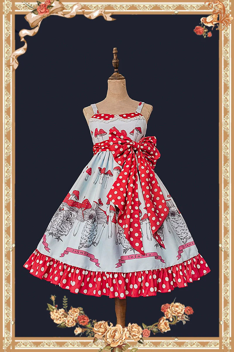 Infanta - Mushroom - Sweet Lolita JSK Dress Printing Dress Short Sleeve Shirt