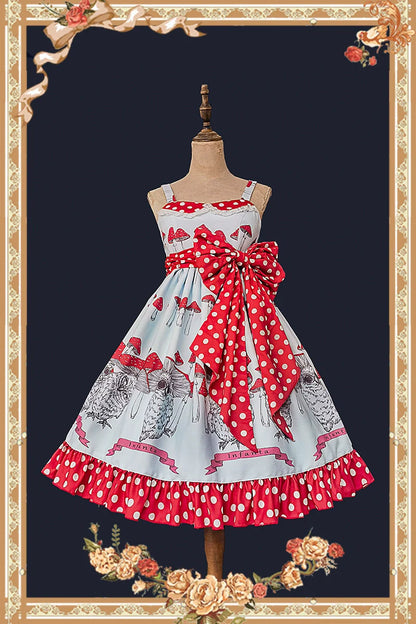 Infanta - Mushroom - Sweet Lolita JSK Dress Printing Dress Short Sleeve Shirt