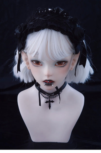 Strange Sugar - Gothic Handmade Black Rose Hairband