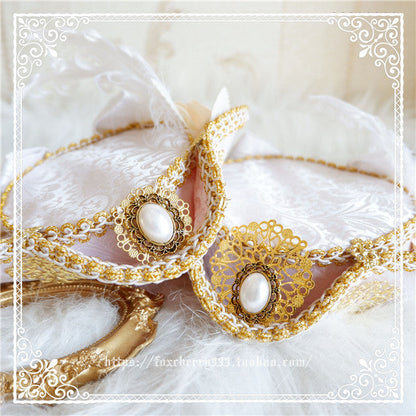 Fox Cherry-Lolita  Palace Retro Gorgeous Feather Top Hat