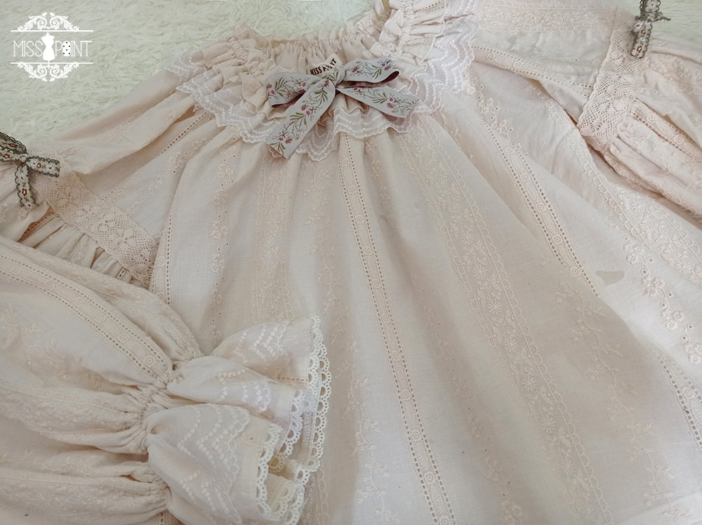 Miss Point - Rich Hymn - Lolita Bavarian Cotton Embroidered Blouse