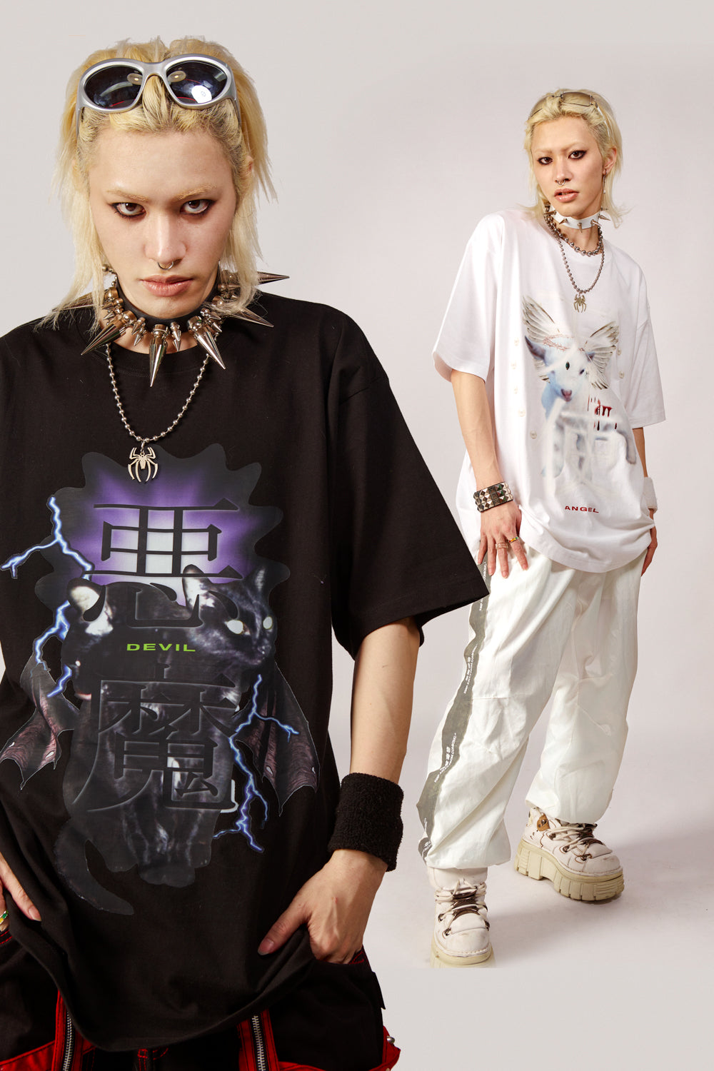 Angel and Devil loose T-shirt【s0000001845】