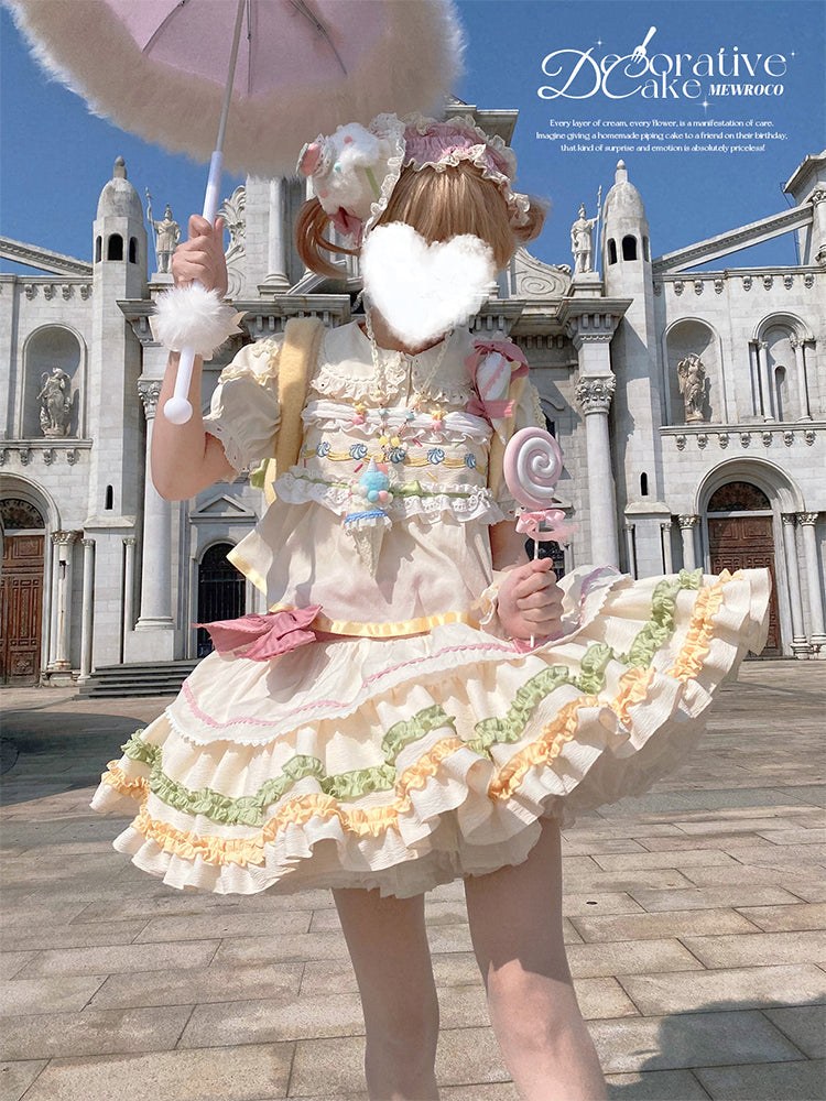 Mewroco - Decorative Cake - Sweet Lolita JSK Camisole Jumper Dress