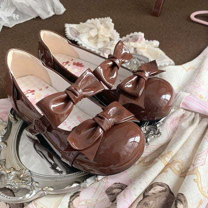 Beauty Bunny - Kawaii Lolita Shoes Low Heels Round Toe PU Shoes