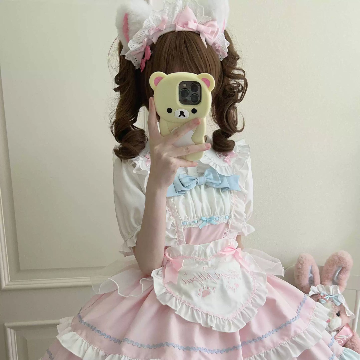Sugar Girl - Cat Ear Tale - Sweet Lolita Jumper Dress Suspender Dress