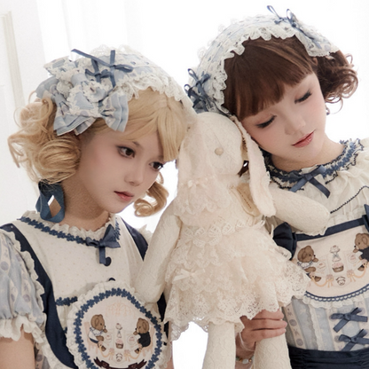 Babyblue - Animal Dinner Handle - Sweet Doll Lolita Headband BNT Bow Trailing Clips