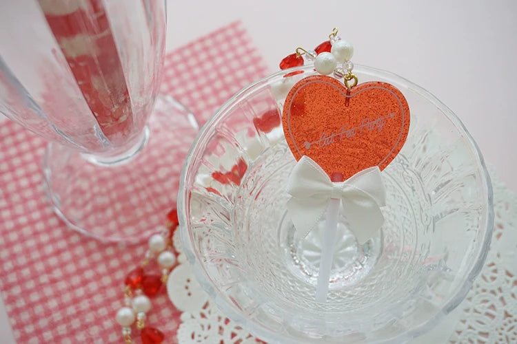 Cat Tea Party - Sweet Lolita Necklace Heart-Shaped Lollipop Necklace