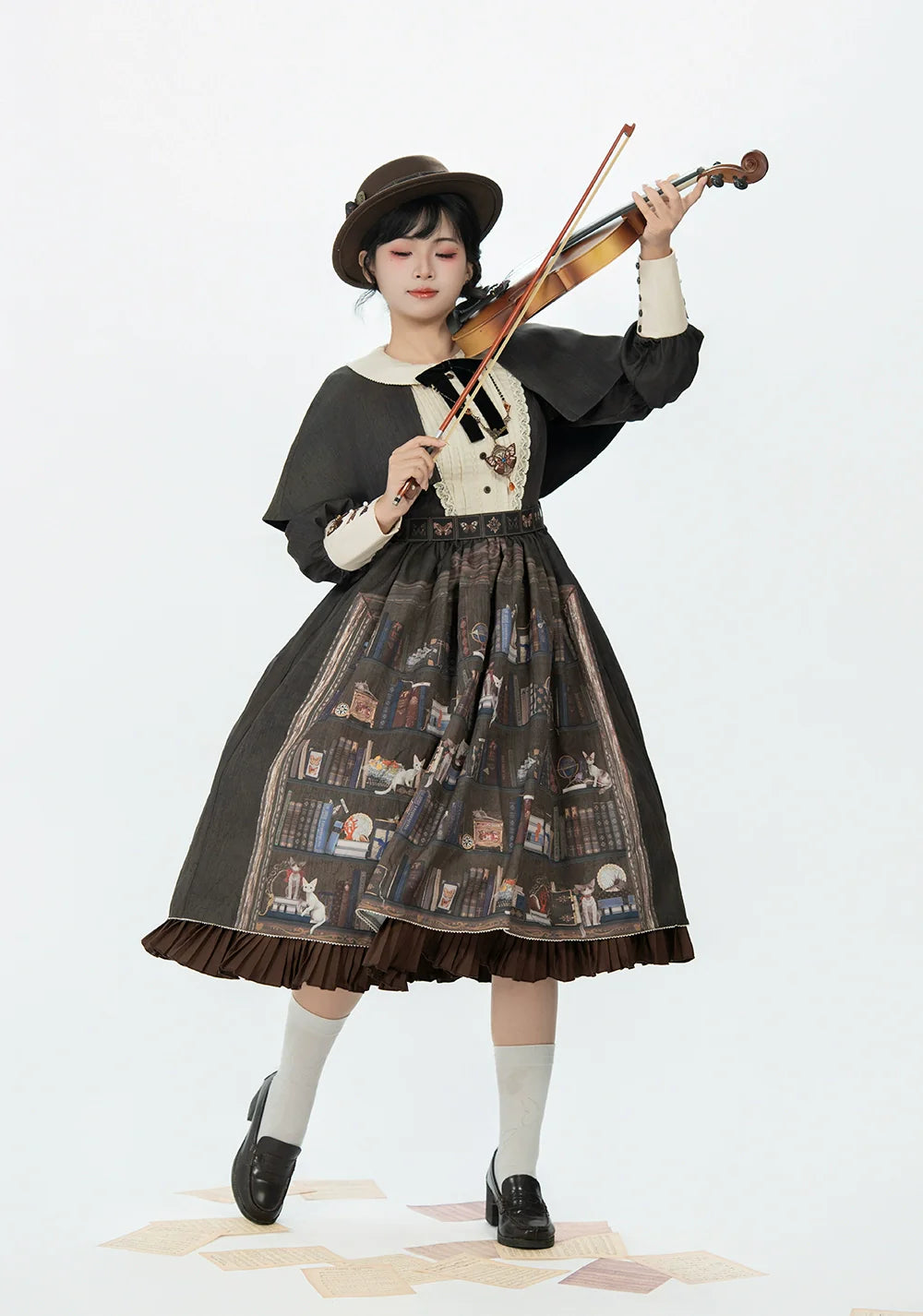 Miss Point - German Bookshelf - Classic Lolita OP Dress & Detachble Cape