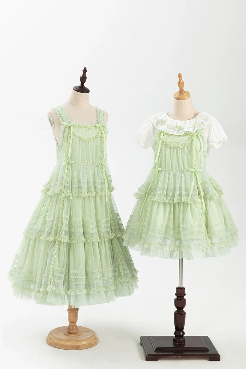 Polyhymnia - Secret Forest - Classic Lolita JSK Dress Multi-layered Dress Summer Gauze Dress