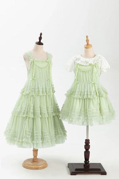 Polyhymnia - Secret Forest - Classic Lolita JSK Dress Multi-layered Dress Summer Gauze Dress