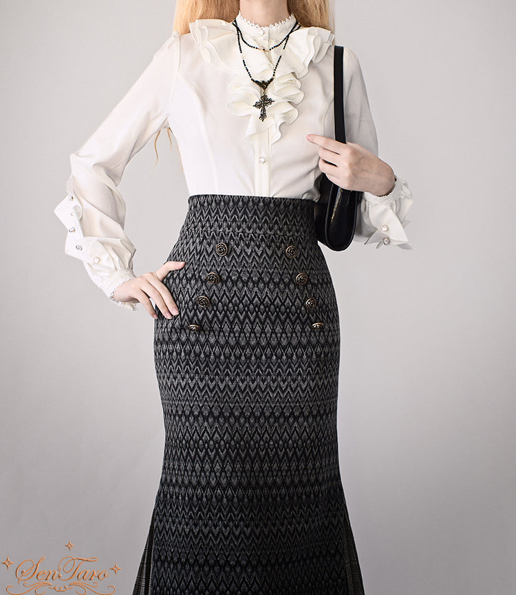 Sentaro - Dark Forest - Elegant Baroque Lolita Blouse